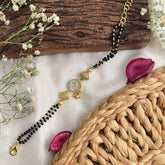 Vriksham AD Stone Round With Two Square Mangalsutra Bracelet With Gold Plating-G18780